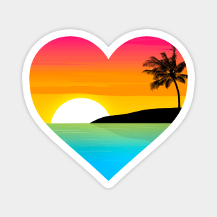 Pansexual oceanscape subtle heart Magnet