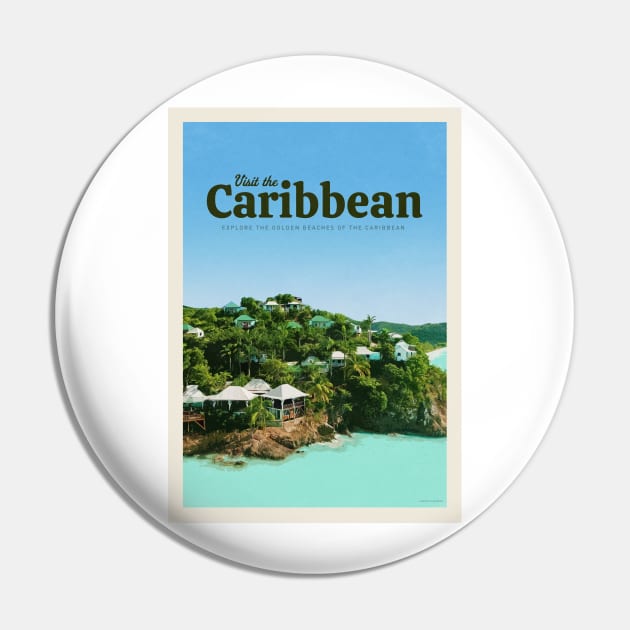 Visit The Caribbean Pin by Mercury Club