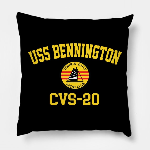 USS Bennington CVS-20 Tonkin Gulf Yacht Club Pillow by Tonkin Gulf Yacht Club