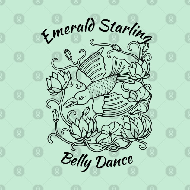 Emerald Starling Belly Dance Logo by EmeraldStarlingBD