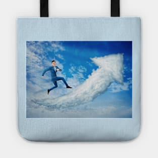 cloud graph arrow Tote