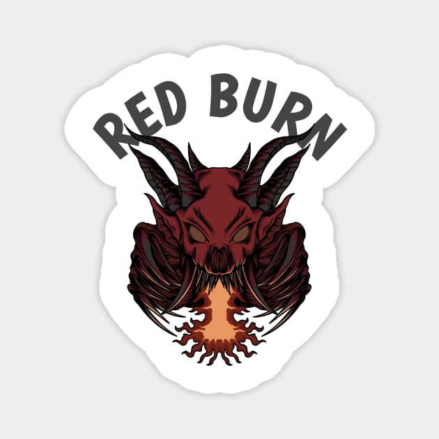 Red burn Magnet by 995dsgn