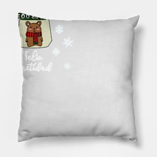 Feliz Cactidad - Eves Pin Cacti In Christmas Bear Pot Pillow