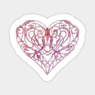 Elegant Original Hand Painted Heart Motif Magnet