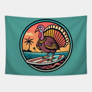 Surfing Turkey Thanksgiving Cruise Tapestry