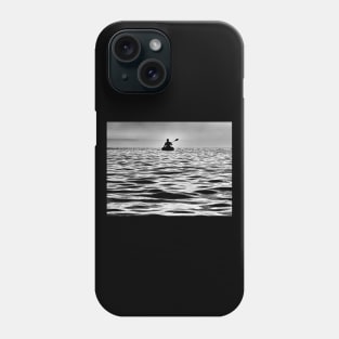 Black and white kayak Phone Case