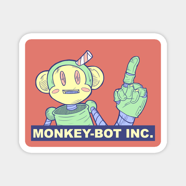 Monkey - Bot Pointer Magnet by JbombCreative