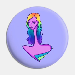 Rainbow-Haired Lady Pin