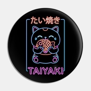 Retro Neon - Taiyaki Neko Pin