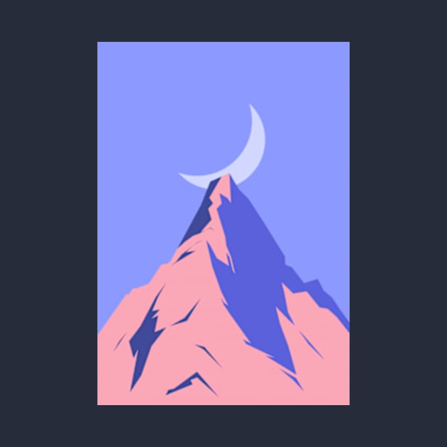 Dreamy mountaintop illustration by lisousisa