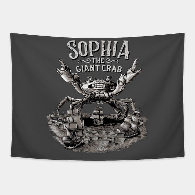 Sophia the giant crab Tapestry by BER