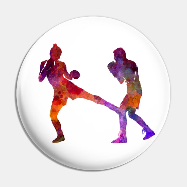 Boxing-muay thai in watercolor Pin by PaulrommerArt