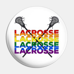 Lacrosse Rainbow Pin