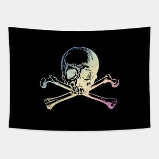 Pastel skull and crossbones Tapestry