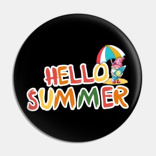 Hello summer with a beach dwarf Pin