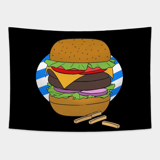 National Cheeseburger Day Fast Food Lovers Tapestry by Noseking