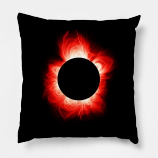 Sun corona fire eclipse Pillow