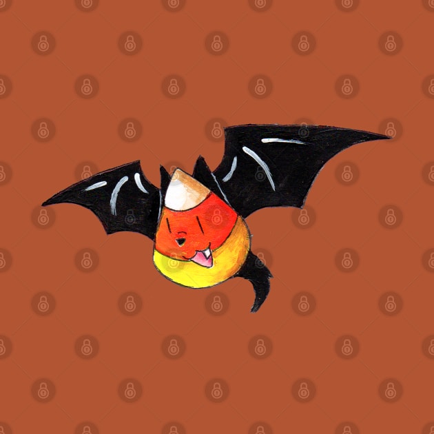 Candy Corn Bat by KristenOKeefeArt