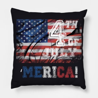 4th of july Murica America American Flag Pillow