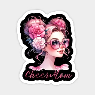 Cheer Mom Cheerleader Mama Life Messy Bun Mother's Day Magnet