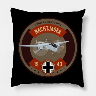 WW2 Airplane HE-219 World War Two Night Fighter Pilot Pillow