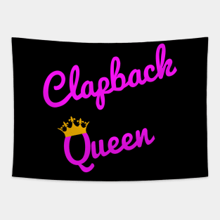 Clapback Queen Crown Pink Tapestry