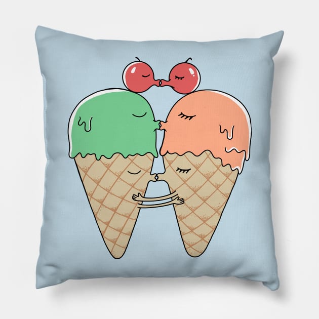 Sweet kiss Pillow by coffeeman