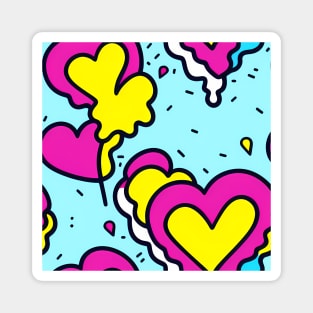 PopArt Heart Ice Cream Sandwich Magnet