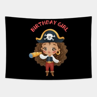 Pirate Girl - Pirate Birthday Girl Tapestry