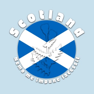 Scottish Flag with Thistle and Motto T-Shirt