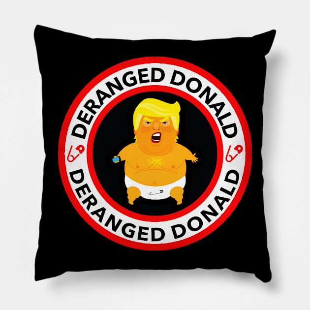 Deranged Donald Pillow by Tainted