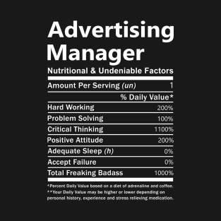 Advertising Manager - Nutritional Factors T-Shirt