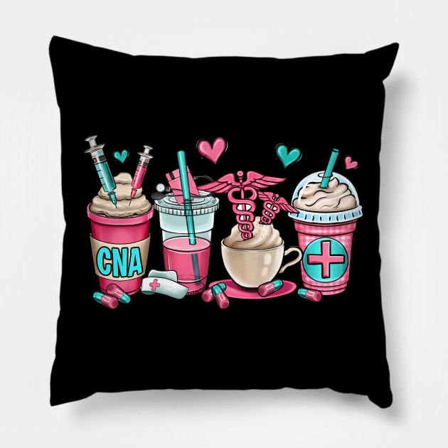 Pharmacy coffee cups Pillow by Velvet Love Design 