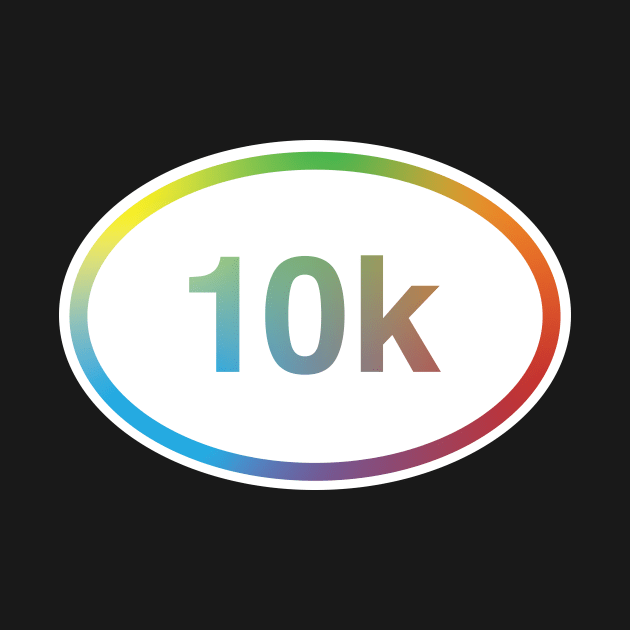 10k Running Race Distance Rainbow by murialbezanson