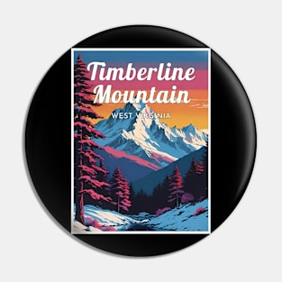 Timberline Mountain ski West Virginia USA Pin