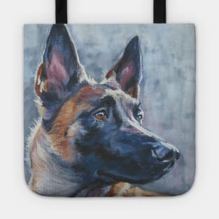 Belgian Malinois Fine Art Painting Tote