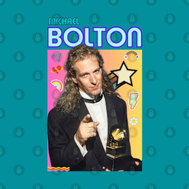 michael bolton  quotes art 90s style retro vintage 70s by graphicaesthetic ✅