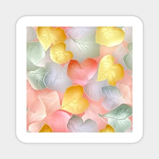 Valentines heart shaped Autumn leaves Magnet