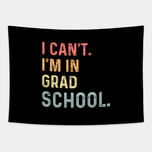 Vintage Retro College Graduation Funny Graduate School Tapestry