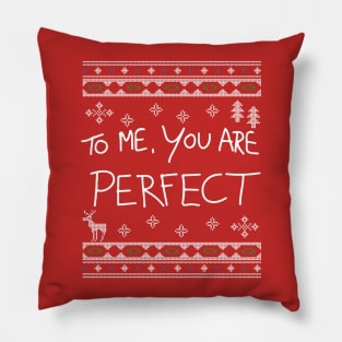 Love Actually To Me You Are Perfect Christmas Knit Pillow