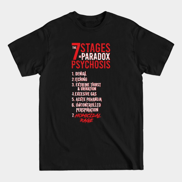 UMBRELLA ACADEMY 2: THE 7 STAGES IN PARADOX PSYCHOSIS (BLACK/GRUNGE) - Umbrella Academy - T-Shirt