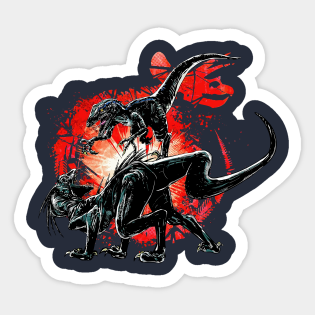 Blue Vs Indoraptor Blue Vs Indoraptor Aufkleber Teepublic De Owen (chris pratt), claire (bryce dallas howard), maisie (isabelle sermon). teepublic