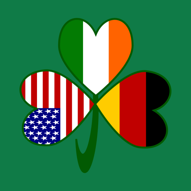 Germany Ireland USA Flags Shamrock by AuntieShoe