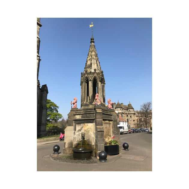 the Bruce Fountain, Falkland , Fife, Scotland by goldyart