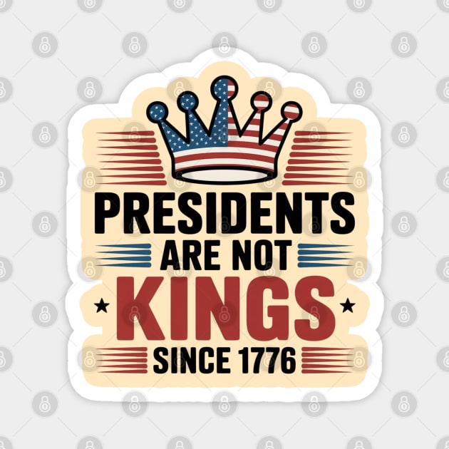No-kings-in-america Magnet by Creatifly Graphic Tees