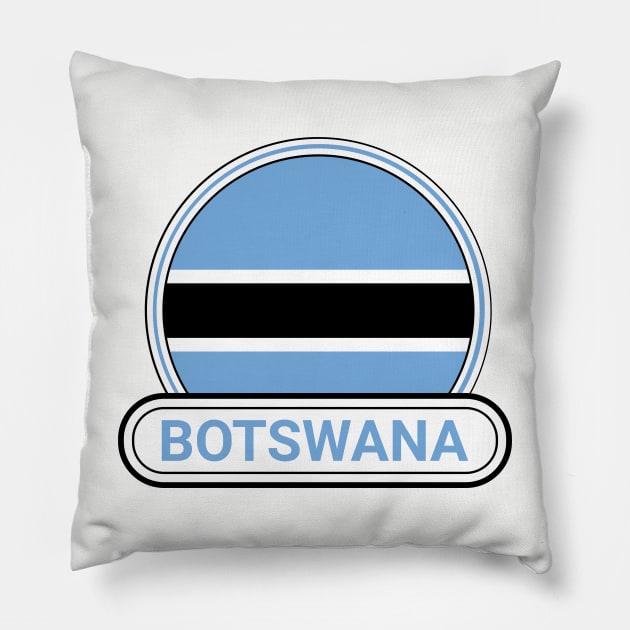 Botswana Country Badge - Botswana Flag Pillow by Yesteeyear