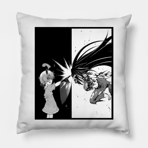 Medaka Box - "Black and White" Shiranui vs Medaka Pillow by BadassManga