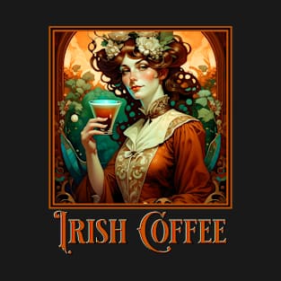 Irish Coffee Art Nouveau T-Shirt