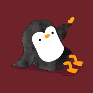 Penguin with autumn leaf T-Shirt