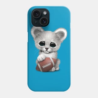 White Lion Cub Playing With Football Phone Case